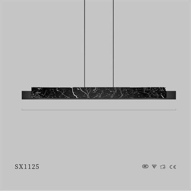 Marble Luxury LED Chandelier Dining Room Living Room Bar Modern Nordic Long Hanging Light Coffee Shop Restaurant  Pendant Lamp