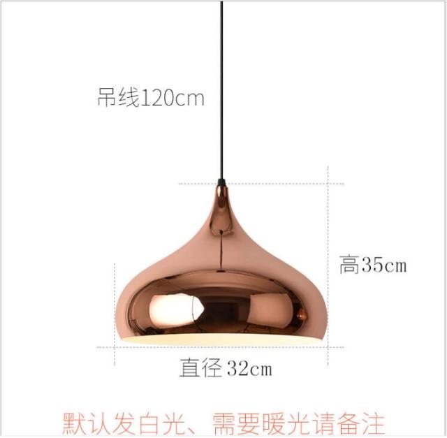 L Nordic light  lamps modern dining table restaurant simple modern single-head cafe bar industrial wind single head chandeli LED